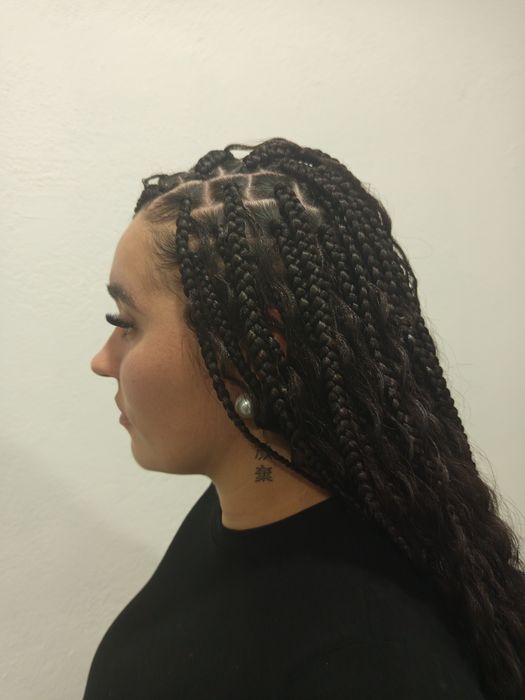 Tranças ,Crochet e aplicação de Tissagens