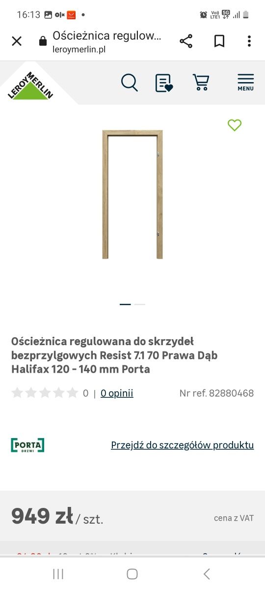 Ościeżnica Porta regulowana