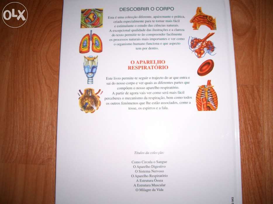 Livro o aparelho respiratório para crianças capa dura