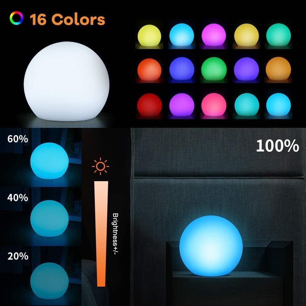 Bolas luz 20cm controlo remoto, Waterproof