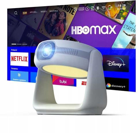 Projektor LED Android Projektor rzutnik multimedialny K1 99 z baterią