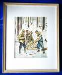 Otto Keck, Akwarela Po pracy w Bargwaldzie, Feierabend im Bergwald