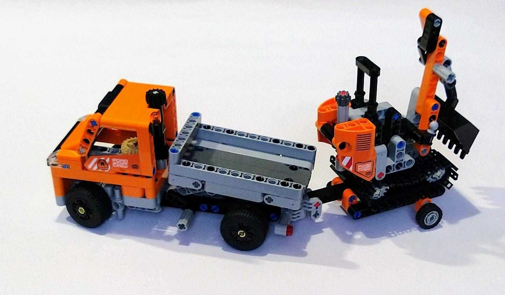 Lego Technic 42060 2w1: Wywrotka z przyczepą i koparką / Piaskarka