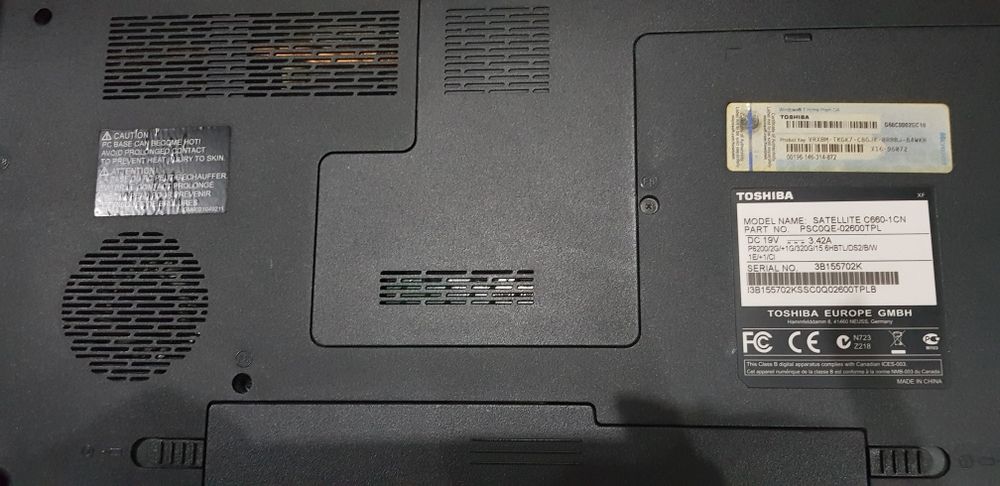 Laptop Toshiba C660-1CN