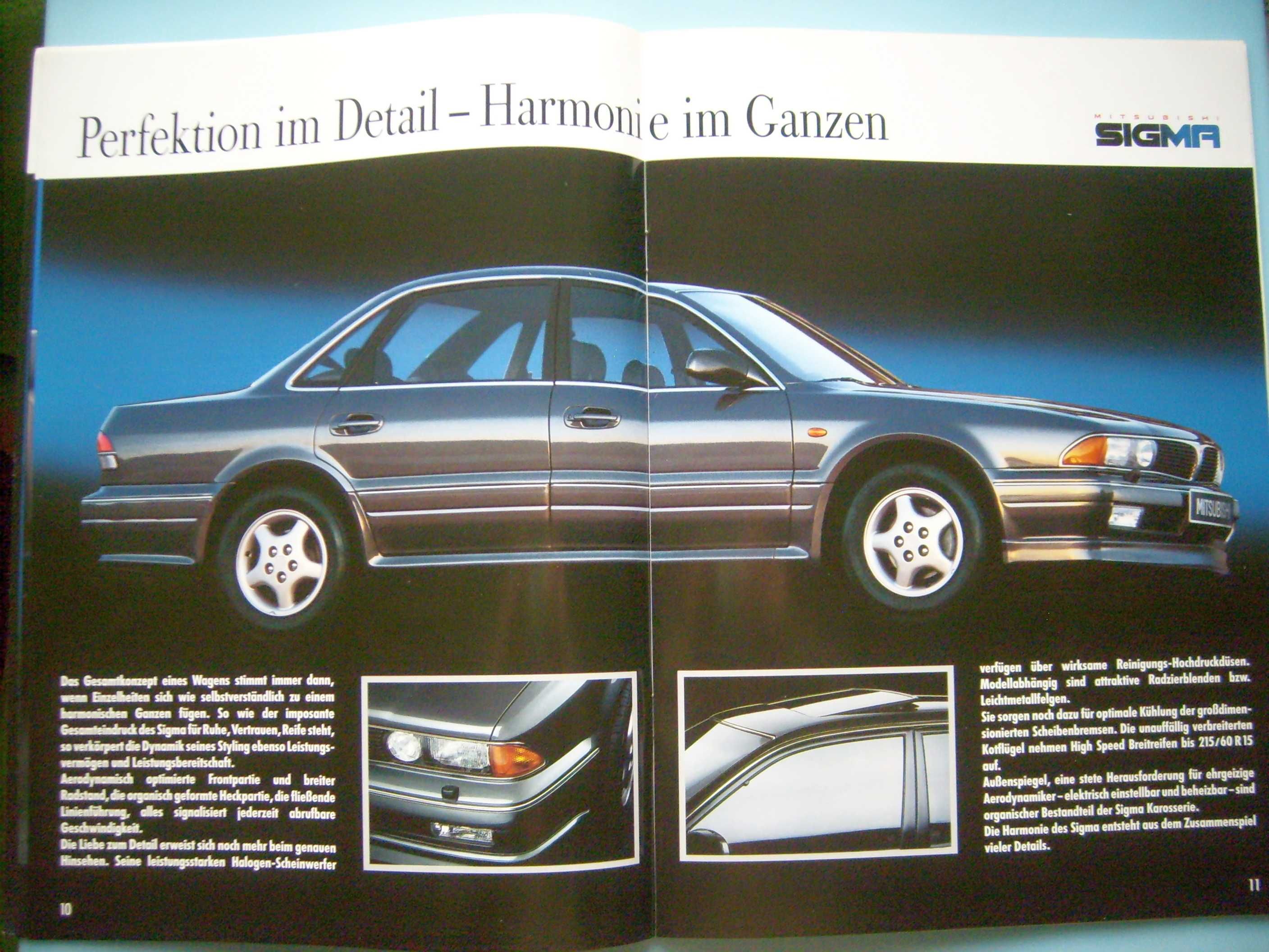 Mitsubishi Sigma 1991 - prospekt 24 strony, stan BDB