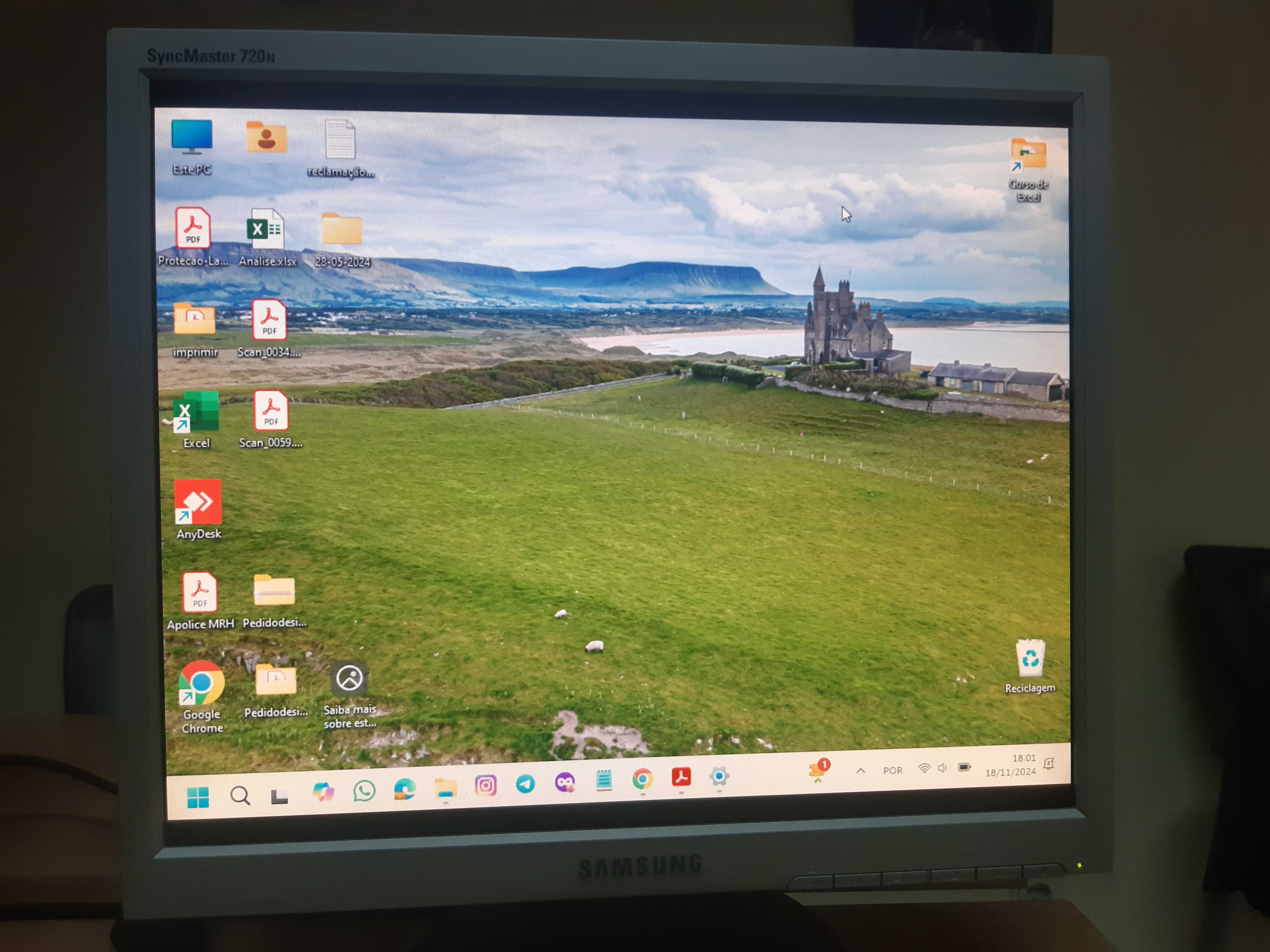 Monitor Samsung 720N 17'' testado como novo
