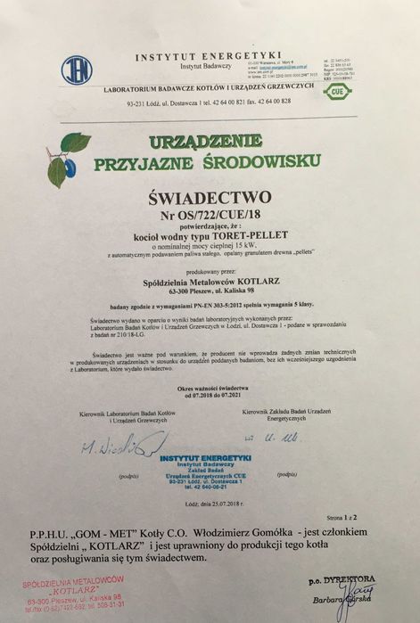 KOCIOŁ piec pelet pellet 15 kW