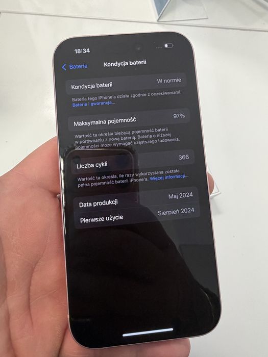 iPhone 15 128gb Pink Idealny Bateria 97% od nowości