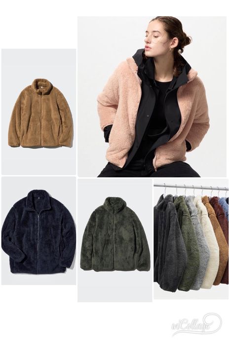(S, M, L,)М‘яка тепла фліска шерпа Uniqlo fluffy yarn fleece full-zip