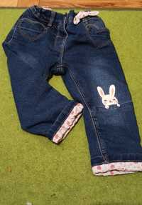 Spodnie jeansowe ocieplane dziewczęce
