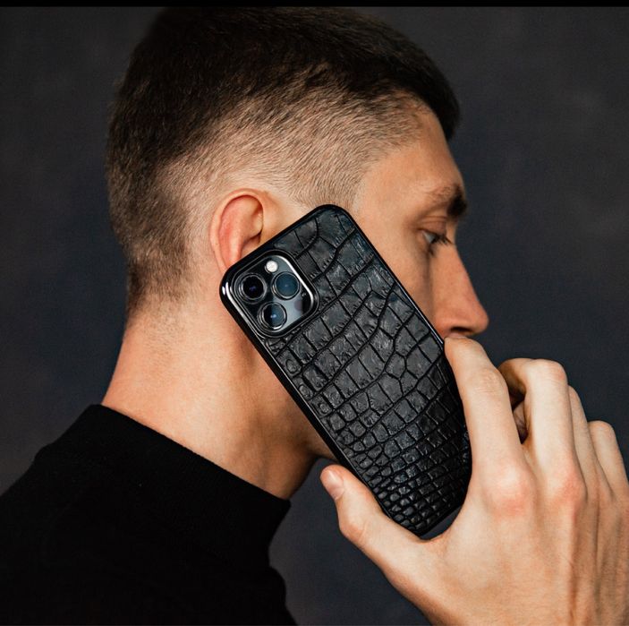 Чохол на Iphone 14 pro max шкіра крокодила натуральна