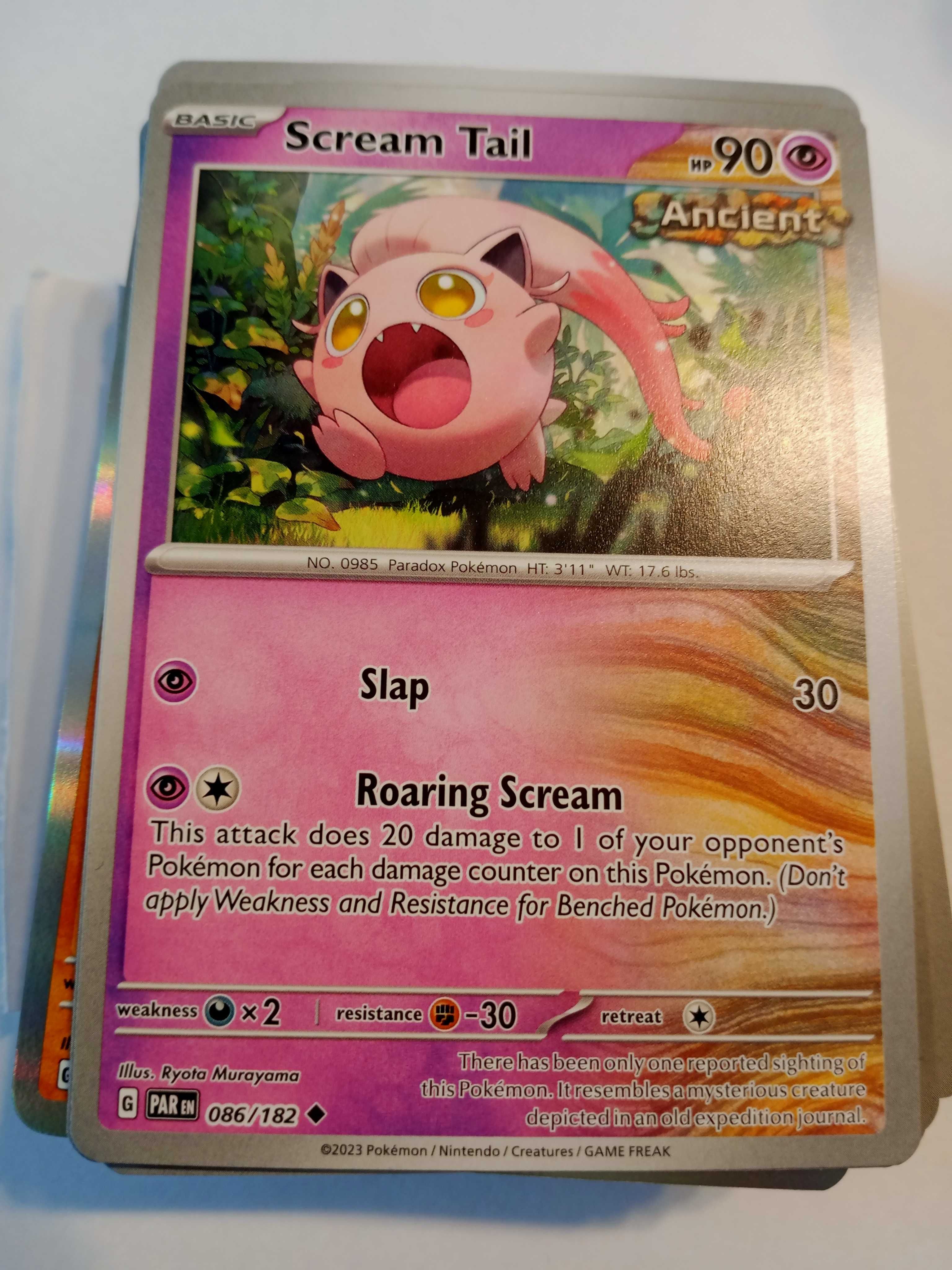 Karta Pokemon Scarlet ... Paradox Rift 086/182 Scream Tail, nowa