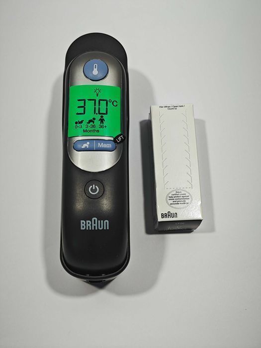Termometr Douszny Braun Irt6520 Thermoscan 7 Czarny + 21 kapturków