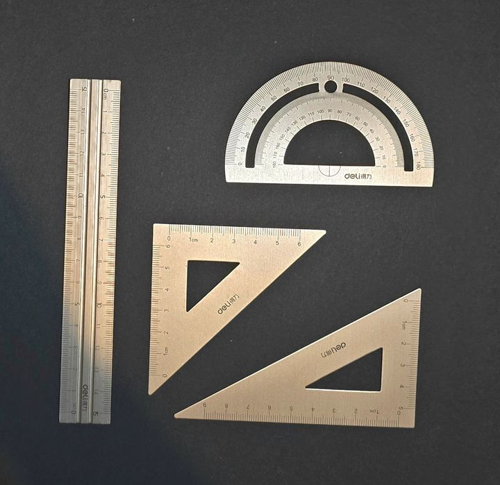 Linijki zestaw 4w1 aluminiowe