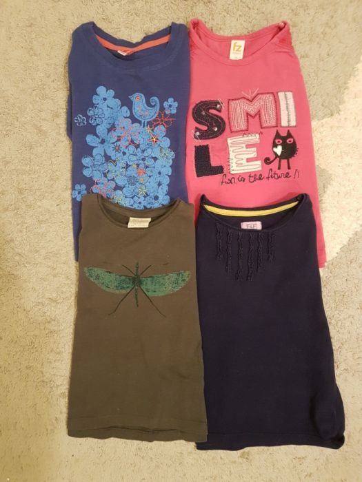 Jeansy, sukienka H&M, Zara, Reserved bluzka, bluza