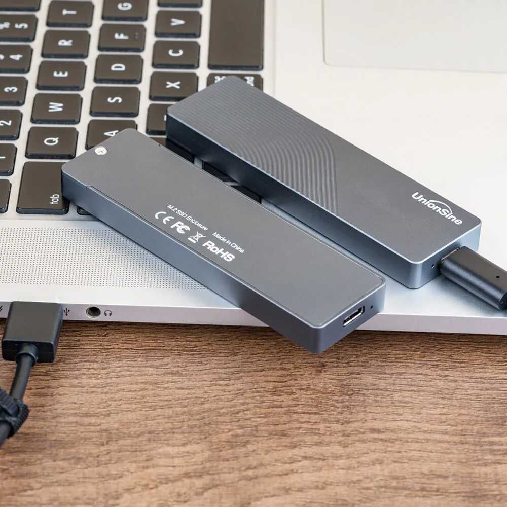 UnionSine MD202. Obudowa na dyski SSD. Nowa. m.2: NVMe PCIe oraz SATA.
