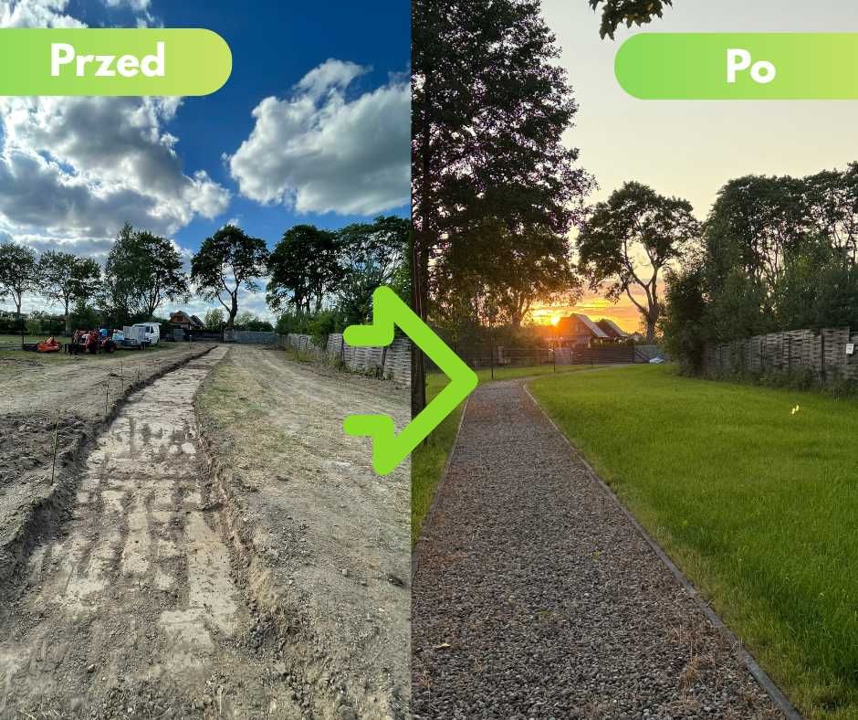 Usługi ogrodnicze, Glebogryzarka SEPARACYJNA, MINIKOPARKA 3 T, trawnik