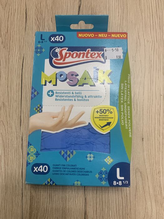 Rękawiczki nitrylowe rozmiar L 40 sztuk