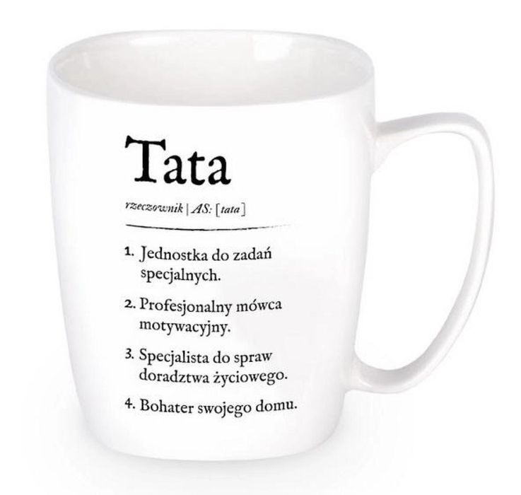 Kubek Tata definicja oprawa: pudełko