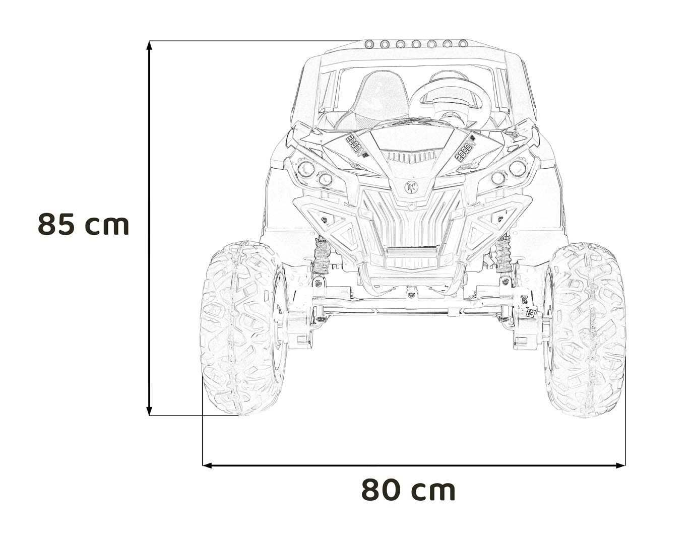 Autko dla dzieci BUGGY UTV-MX 2000N 4x4 Czarny XMX-603B