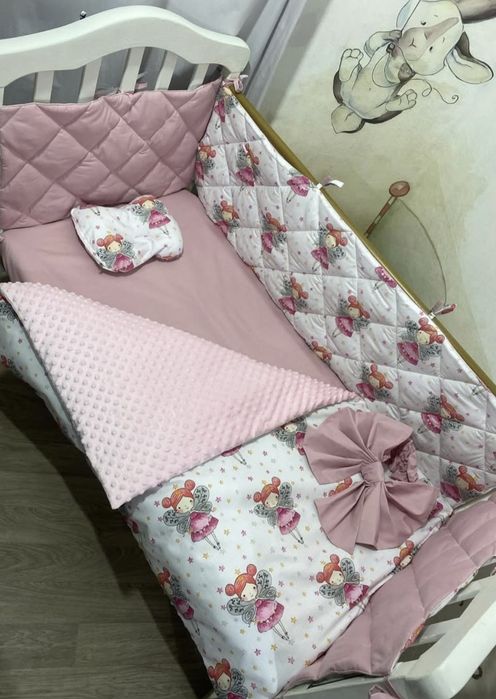 Продам бортики в дитяче ліжечко 120х60  з підковдрою та ортопедичною п