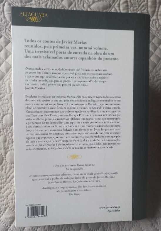 Não Mais Amores - Javier Marías