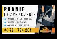 Pranie i czyszczenie tapicerki samochodowej, meblowej, dywanów