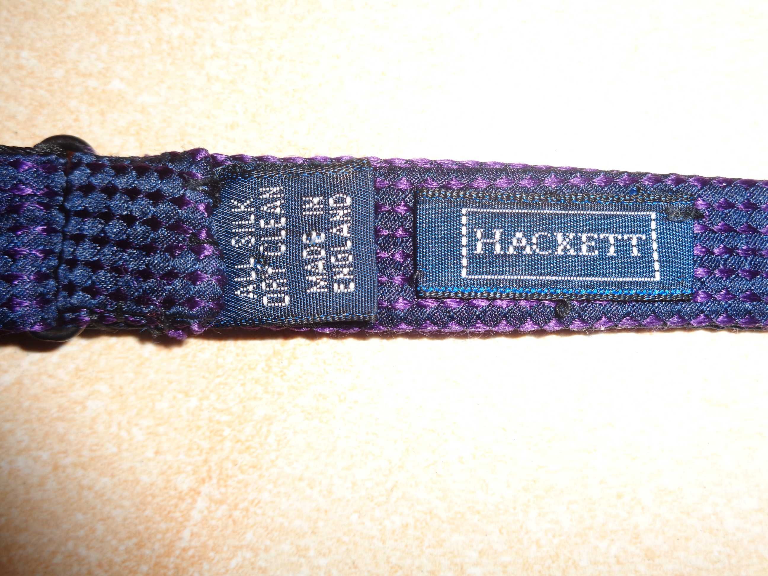 HACKETT made in England ALL SILK jedwabna wiązana fioletowa mucha