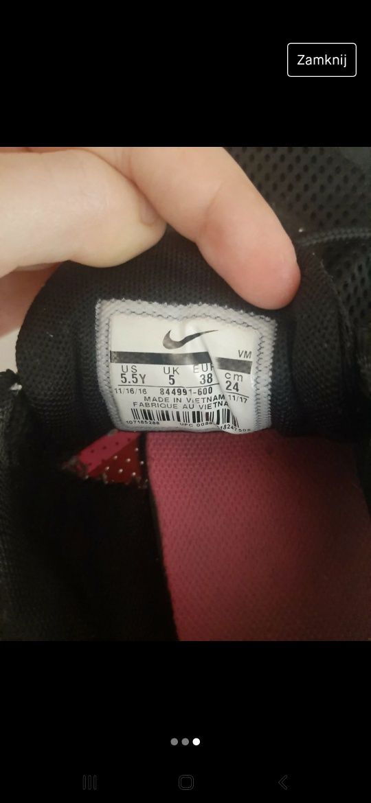 Buty Nike  czarno różowe