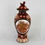 Pote com tampa Porcelana da China, dourado e “rouge de fer” circa 1960