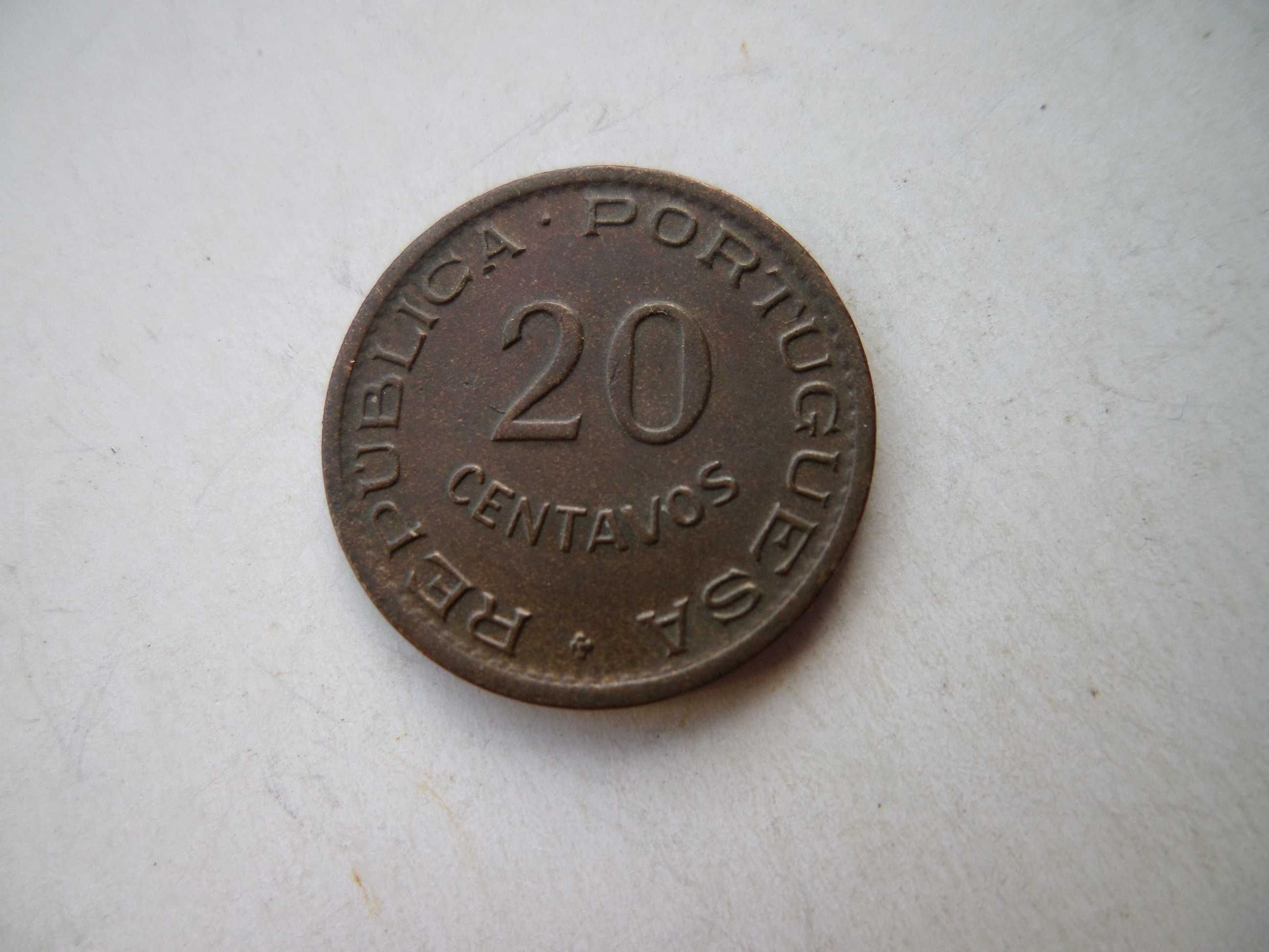 Moeda 20 Centavos 1948 , Angola