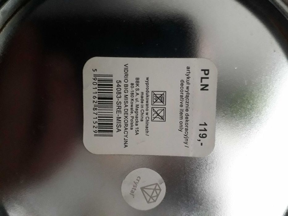 misa dekoracyjna dekoracja kryształ