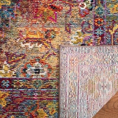 Dywan 200x300 boho kolorowy orientalny westwing tkany wzór kwiaty