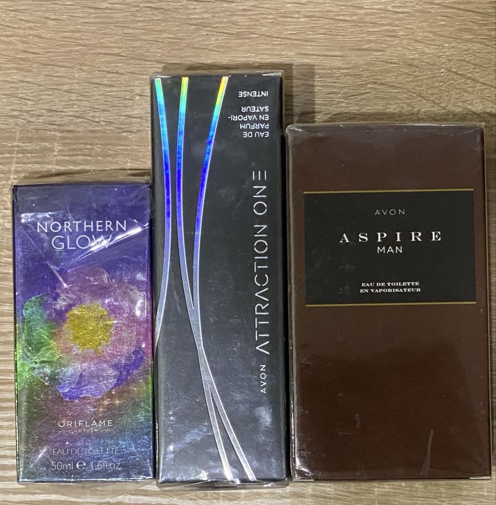 Oriflame Nothern Glow, Avon Attraction One Intense, Avon Aspire Man