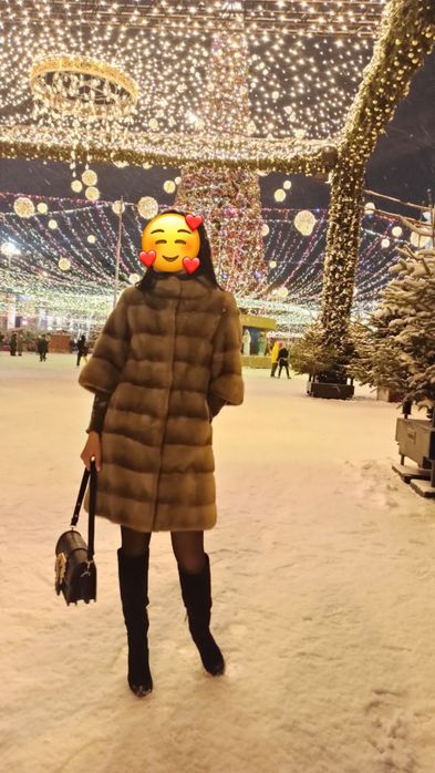 Норкова шуба натуральна, шикарний стан, розмір 42