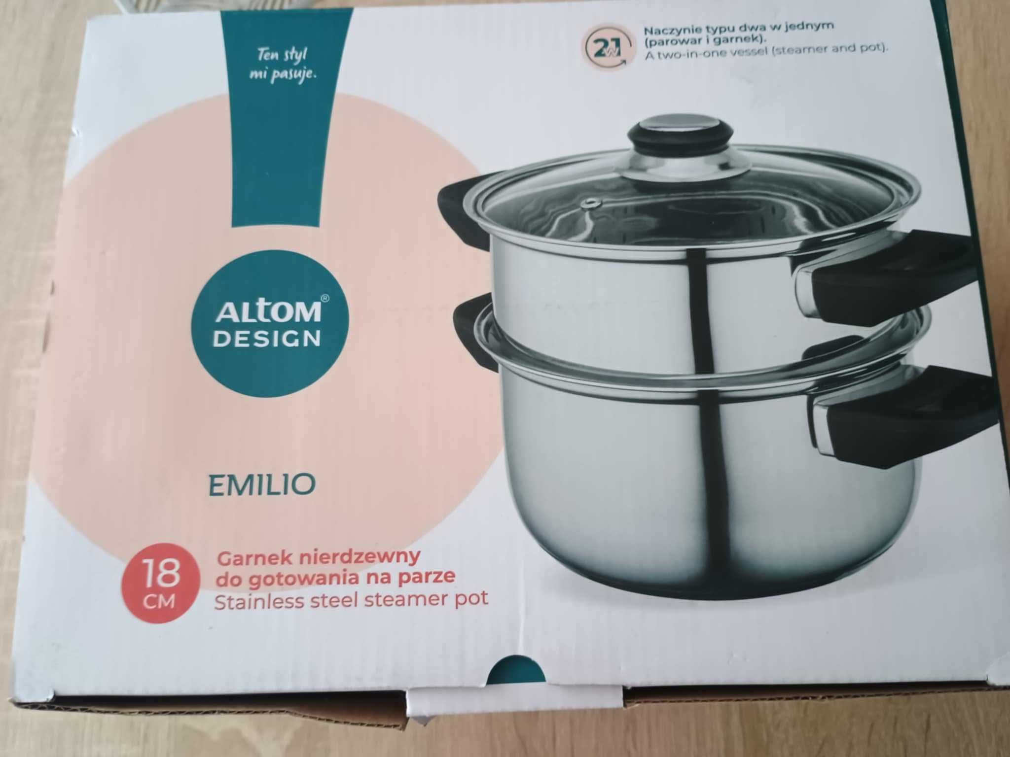 Parowar  do gotowania na parze indukcja gaz Altom Design Emilio 2,2 l