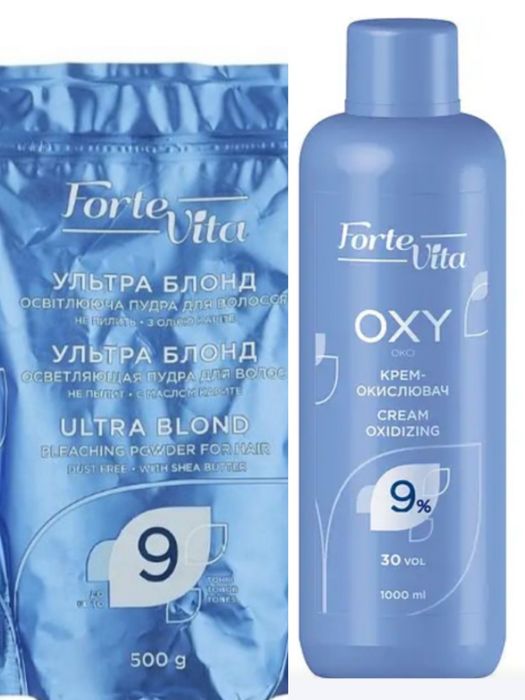 окислитель+ краска 9% для осветления волос лос