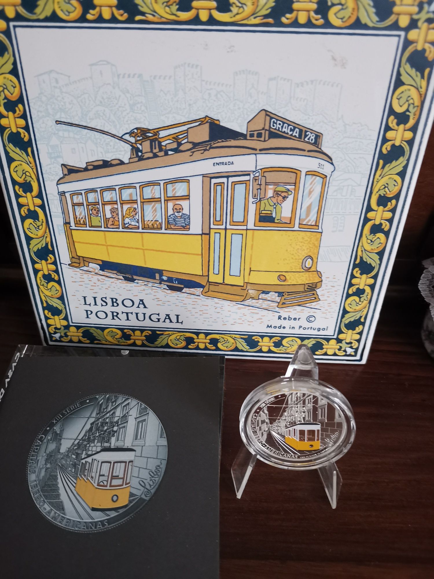 Portugal 2024 - Moeda prata 925° elétrico 7,5€ PROOF Lisboa Capitais I