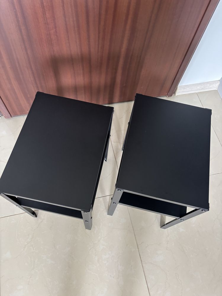 Zestaw Dwa stoliki nocne ikea loft czarne