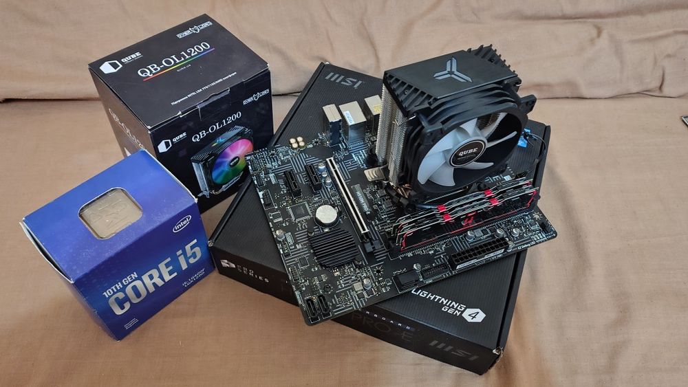 Комплект I5 10400f + MSI H510M PRO-E + QB-OL1200 + Goodram 2x8 (16 gb)