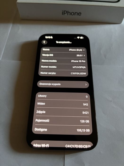 iPhone 15 PRO 128 GB | Black Titanium