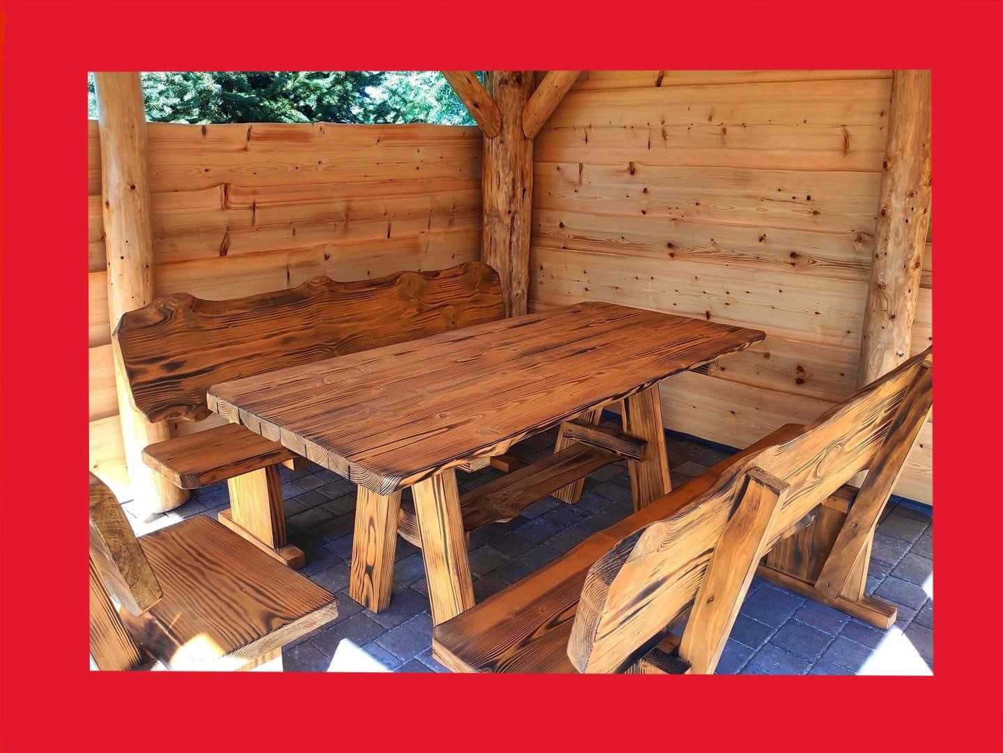 WYPRZEDAŻ! Góralskie Meble Ogrodowe z litego drewna, meble do ogrodu