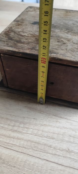 Szafeczka, szuflada, pudełko drewniane stare,