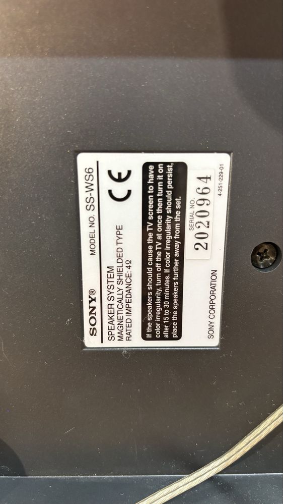 Subwoofer Sony SS-WS6
