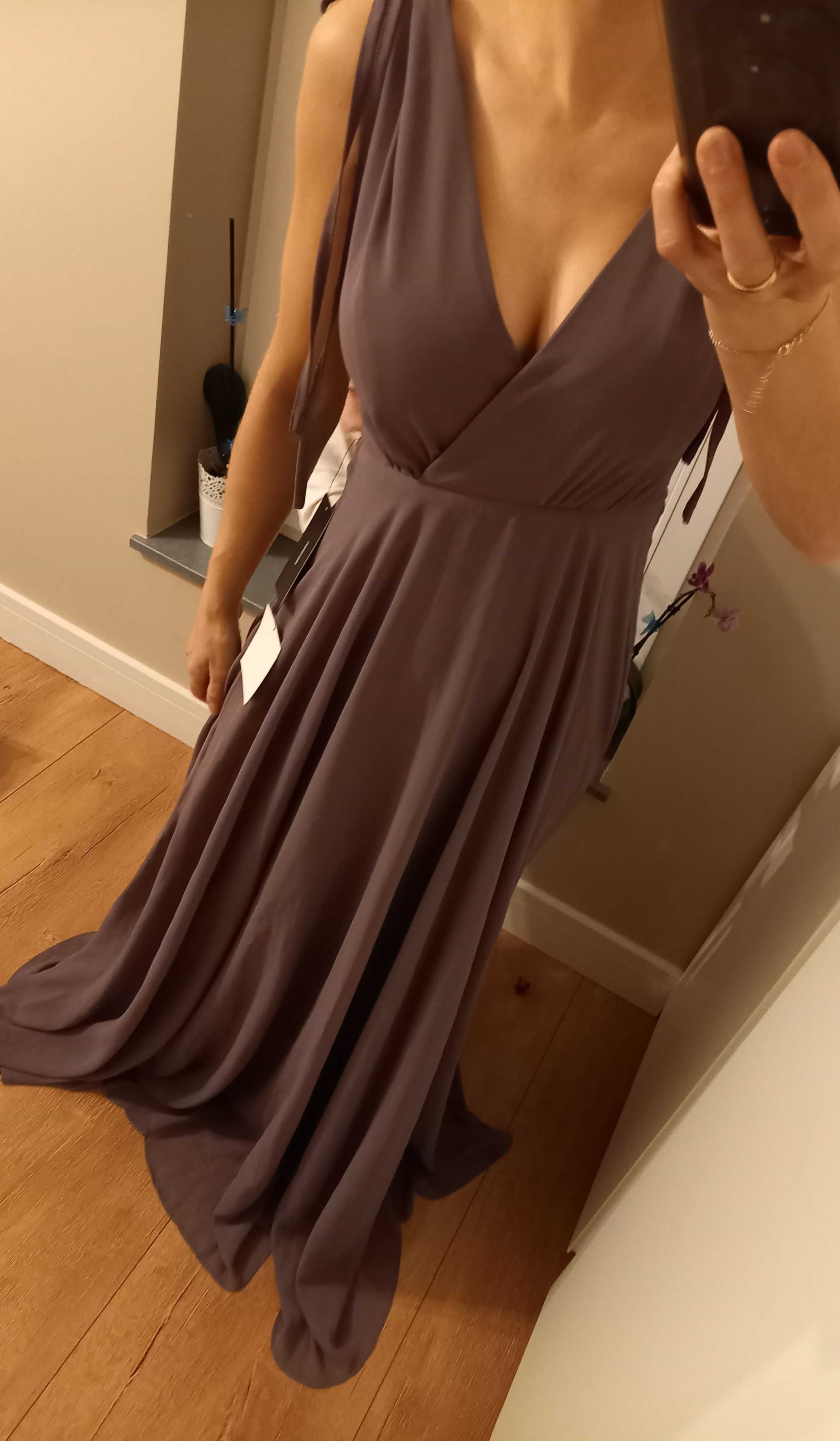 Sukienka maxi XS Lulus fioletowa