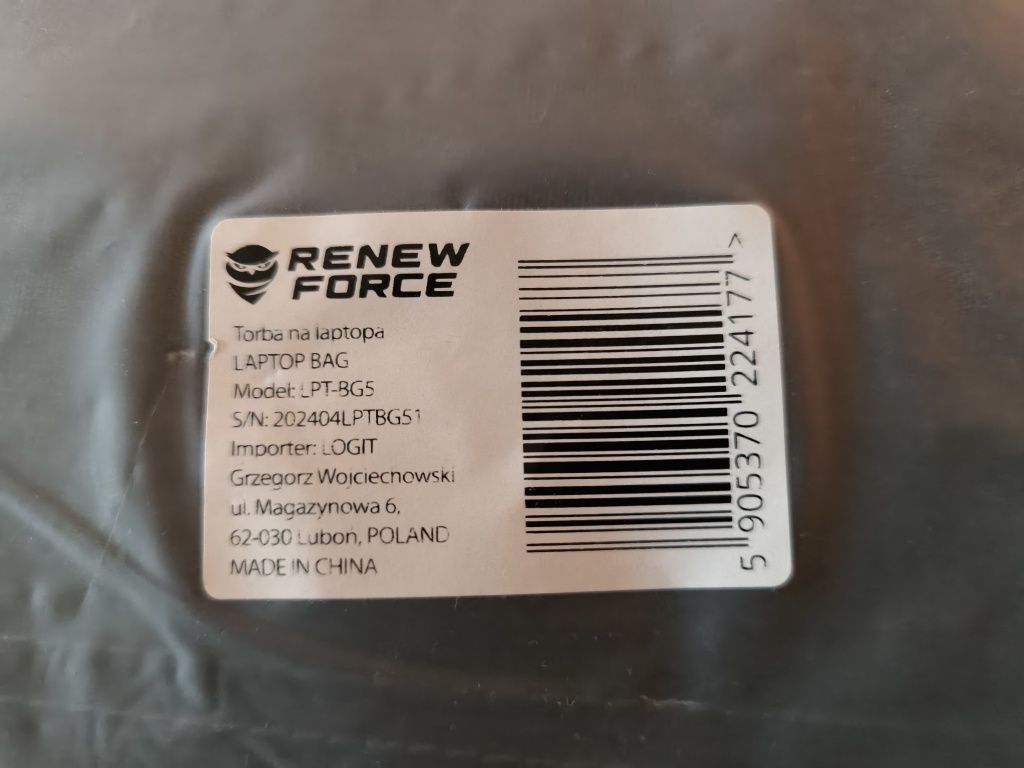 Pokrowiec etui torba na laptopa Renew Force 15,6" elegancka funkcjonal