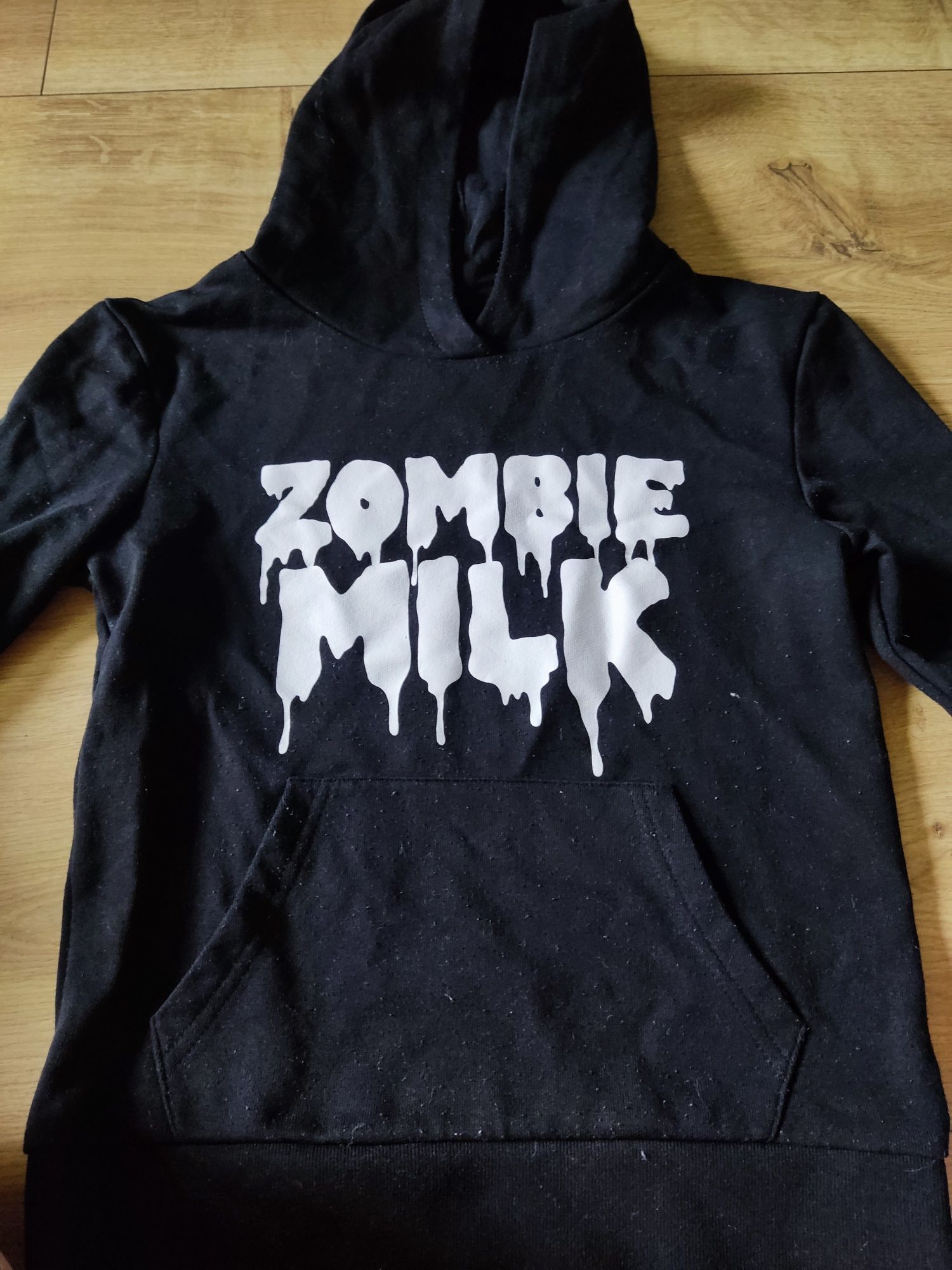 Zestaw ubrań dla dziewczynki Czarna bluza z kapturem Zombie milk