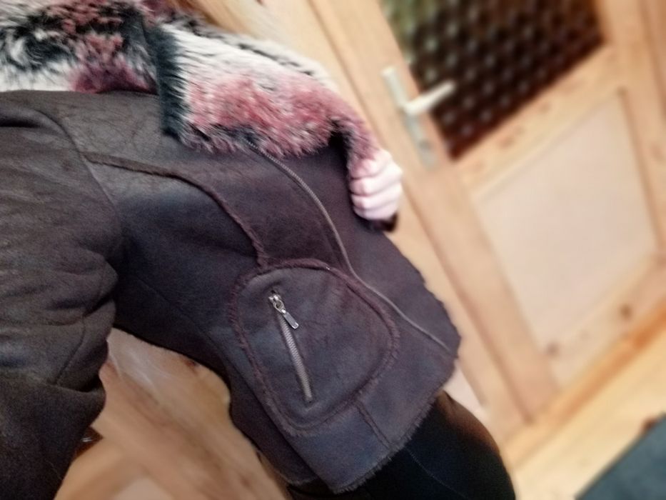 Kożuszek ramoneska brązowy S/M