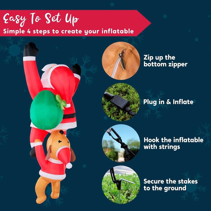 NOWY mikołaj LED ozdoba świąteczna choinka sztuczna do ogrodu sople