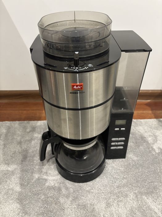 Melitta AromaFresh 1021-01 Ekspres do kawy, młynek, czarny/stalowy